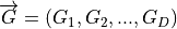 \overrightarrow{G} = (G_1, G_2, ..., G_D)
